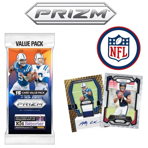 2023 Panini PRIZM Chrome Football NFL Trading Cards Fat Pack Retail Value Pack - Picture 1 of 10